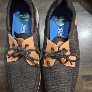 Florsheim Men’s Knit Sneakers Size 13 Black Brown Comfort Gel - Steel To